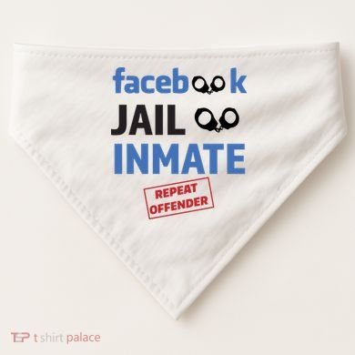 Facebook Jail Inmate Repeat Offender USA-Made Doggie Bandana