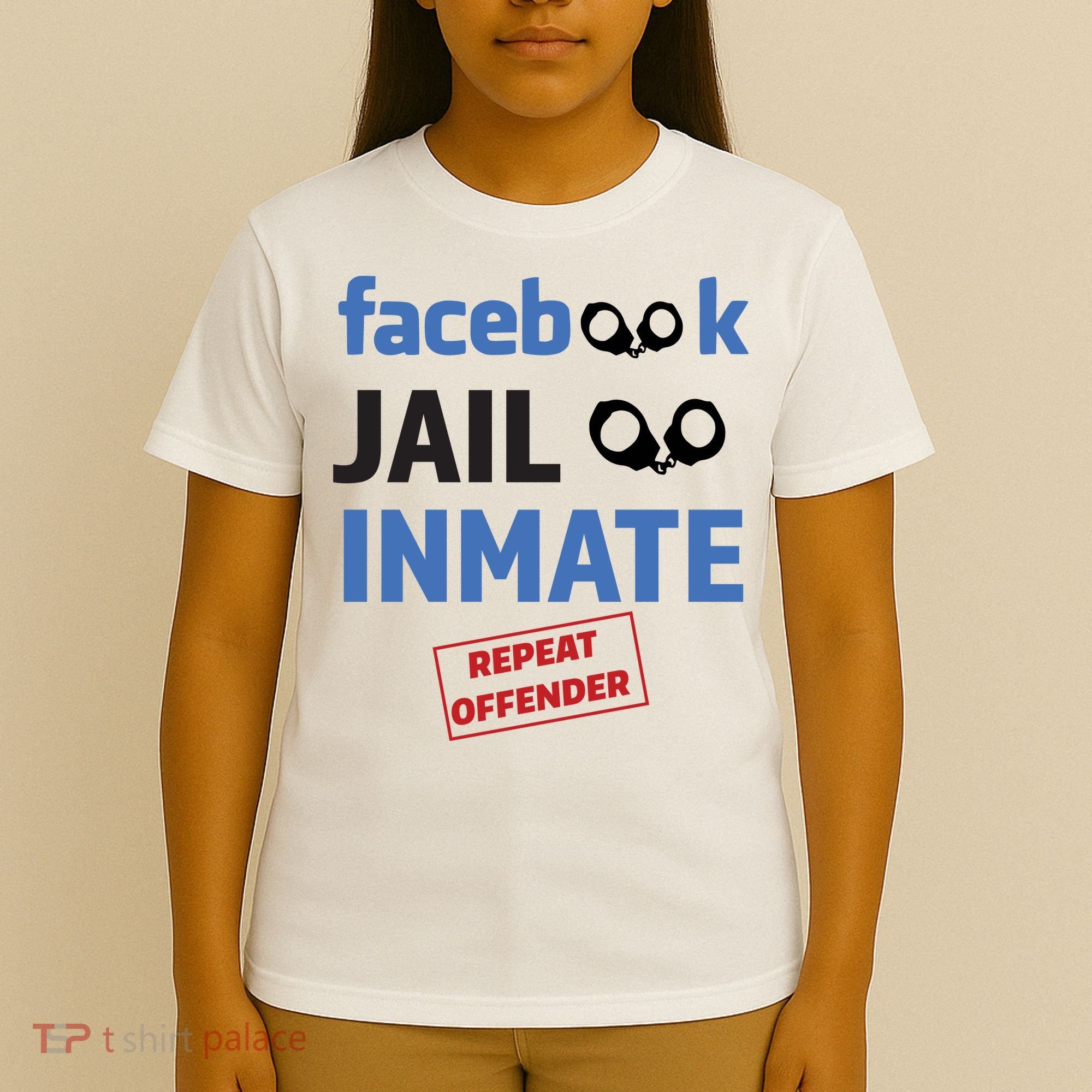 Facebook Jail Inmate Repeat Offender T-Shirt