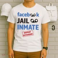 Facebook Jail Inmate Repeat Offender T-Shirt thumb 6