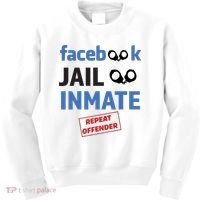 Facebook Jail Inmate Repeat Offender Kids Sweatshirt thumb 0