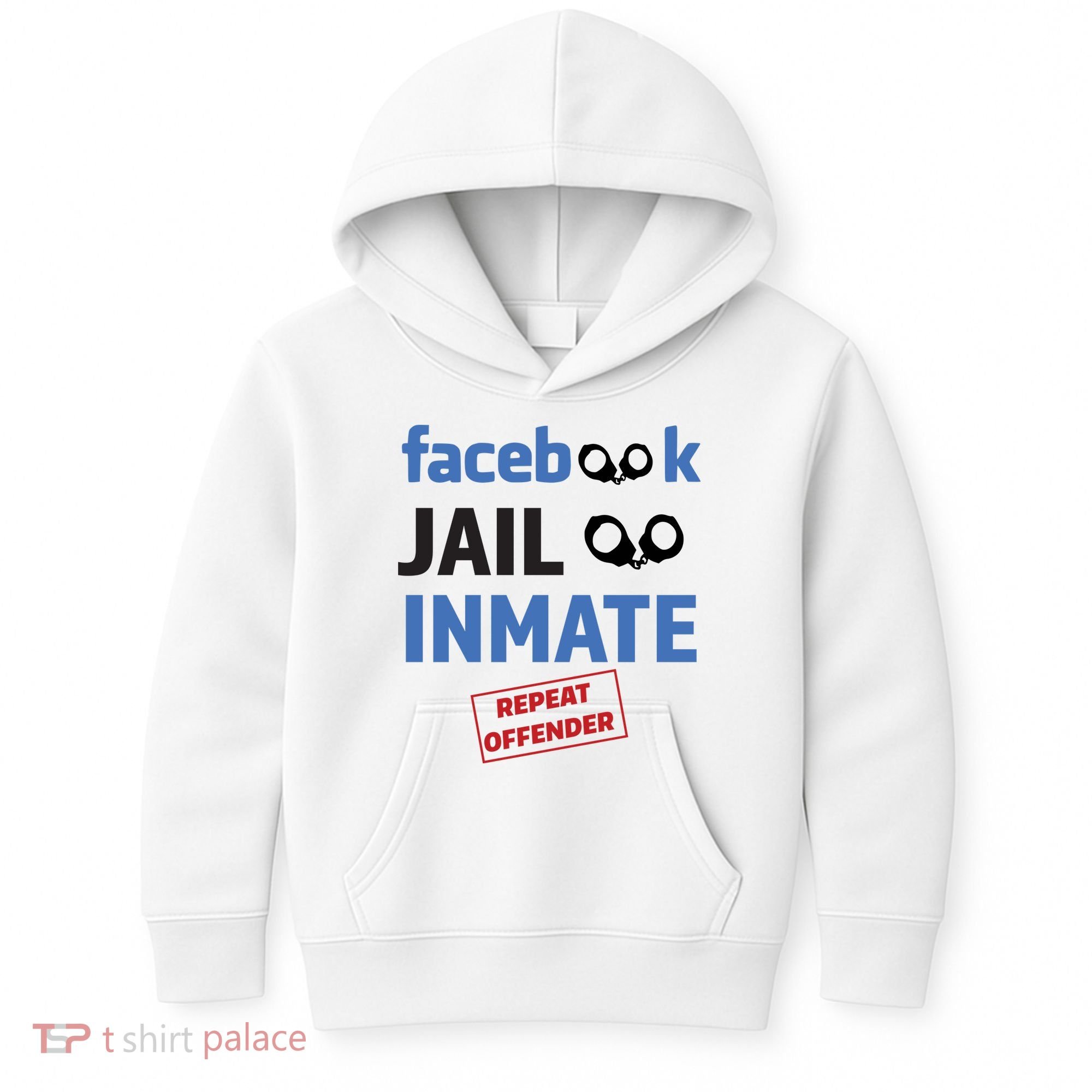 Facebook Jail Inmate Repeat Offender Kids Hoodie