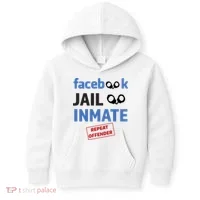 Facebook Jail Inmate Repeat Offender Kids Hoodie thumb 0