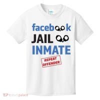 Facebook Jail Inmate Repeat Offender Kids T-Shirt thumb 0