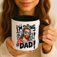 Funny Jesus IM Telling Dad Religious Coffee Mug thumb 3