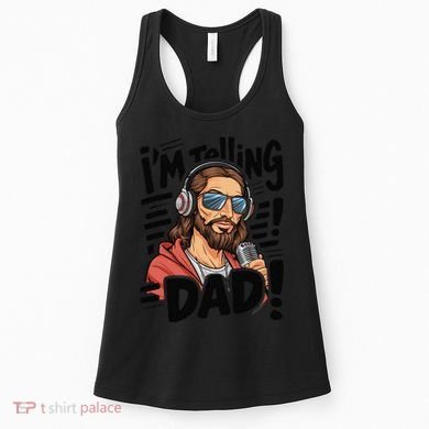Funny Jesus IM Telling Dad Religious Women's Tank Top