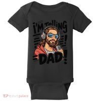 Funny Jesus IM Telling Dad Religious Baby Bodysuit thumb 0