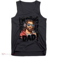 Funny Jesus IM Telling Dad Religious Tank Top thumb 0