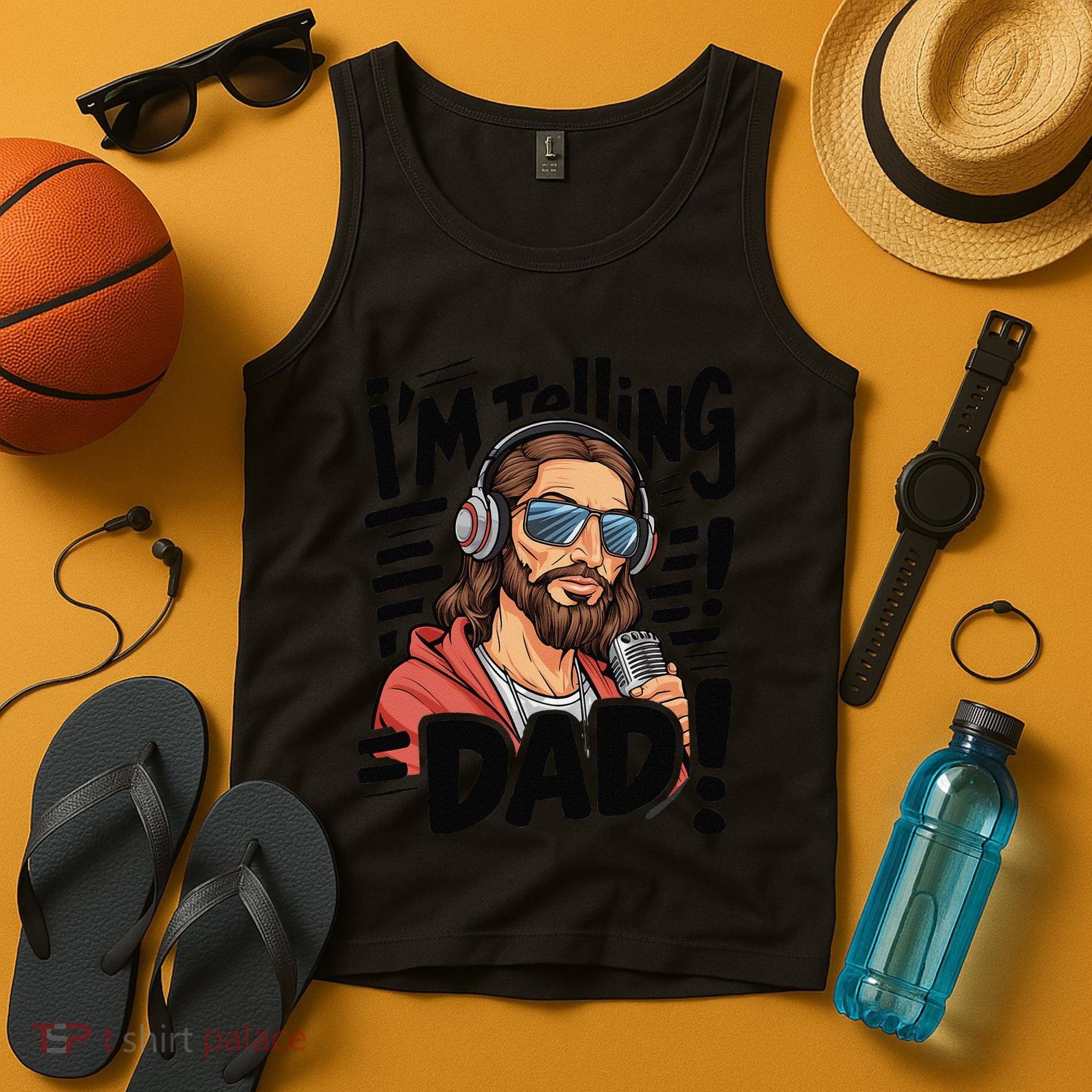 Funny Jesus IM Telling Dad Religious Tank Top