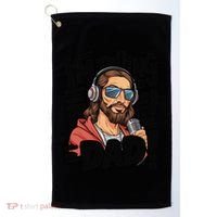 Funny Jesus IM Telling Dad Religious Golf Towel thumb 0