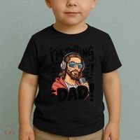Funny Jesus IM Telling Dad Religious Toddler T-Shirt thumb 2