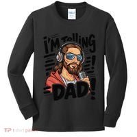 Funny Jesus IM Telling Dad Religious Kids Long Sleeve Shirt thumb 0
