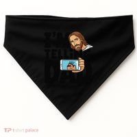 Funny Jesus IM Telling Dad Religious USA-Made Doggie Bandana thumb 0