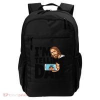 Funny Jesus IM Telling Dad Religious Backpack thumb 0
