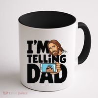 Funny Jesus IM Telling Dad Religious Coffee Mug thumb 1