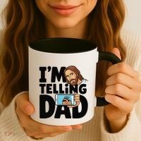 Funny Jesus IM Telling Dad Religious Coffee Mug thumb 3