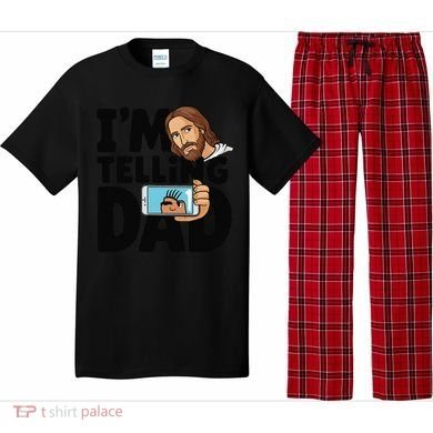 Funny Jesus IM Telling Dad Religious Pajama Set