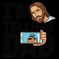 Funny Jesus IM Telling Dad Religious Women's Hoodie thumb 2