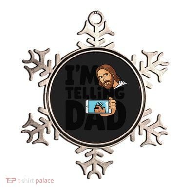 Funny Jesus IM Telling Dad Religious Ornament