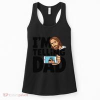 Funny Jesus IM Telling Dad Religious Women's Tank Top thumb 0