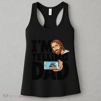Funny Jesus IM Telling Dad Religious Women's Tank Top thumb 3
