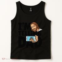 Funny Jesus IM Telling Dad Religious Tank Top thumb 2