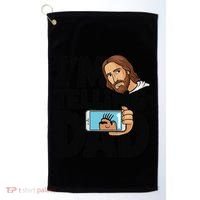 Funny Jesus IM Telling Dad Religious Golf Towel thumb 0