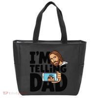 Funny Jesus IM Telling Dad Religious Tote Bag thumb 0