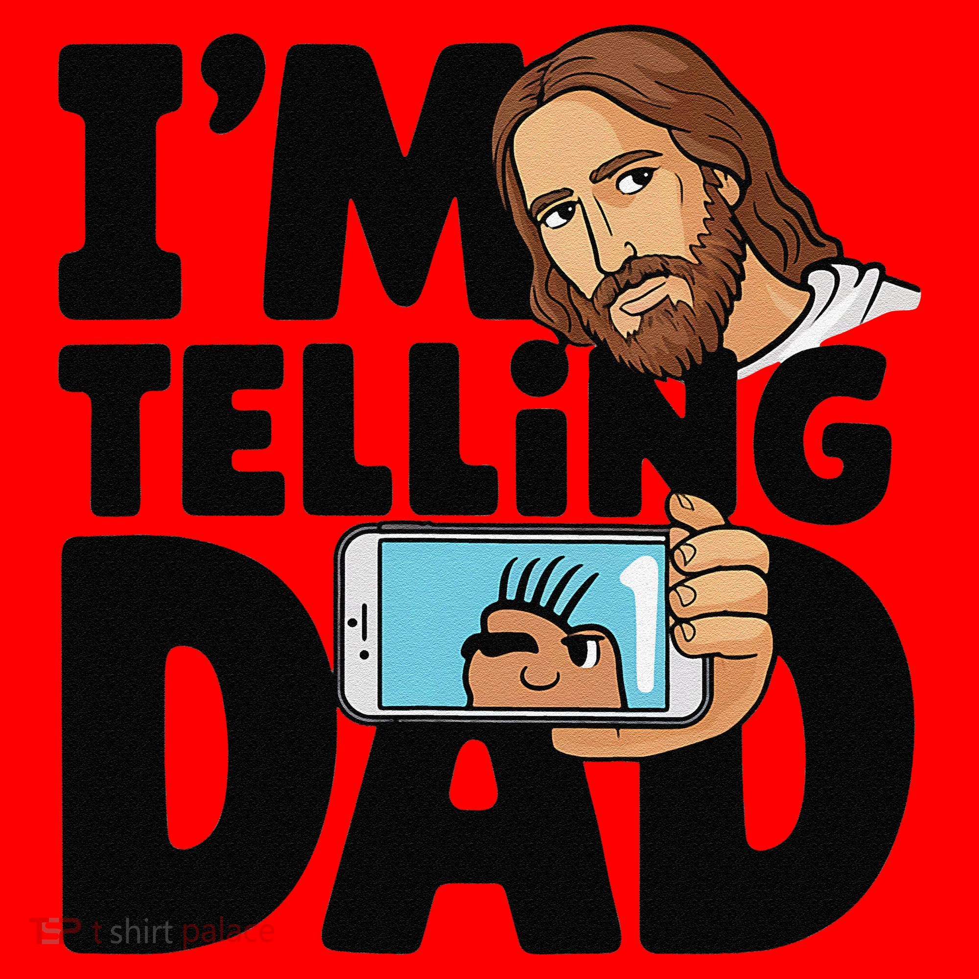 Funny Jesus IM Telling Dad Religious Santa Hat