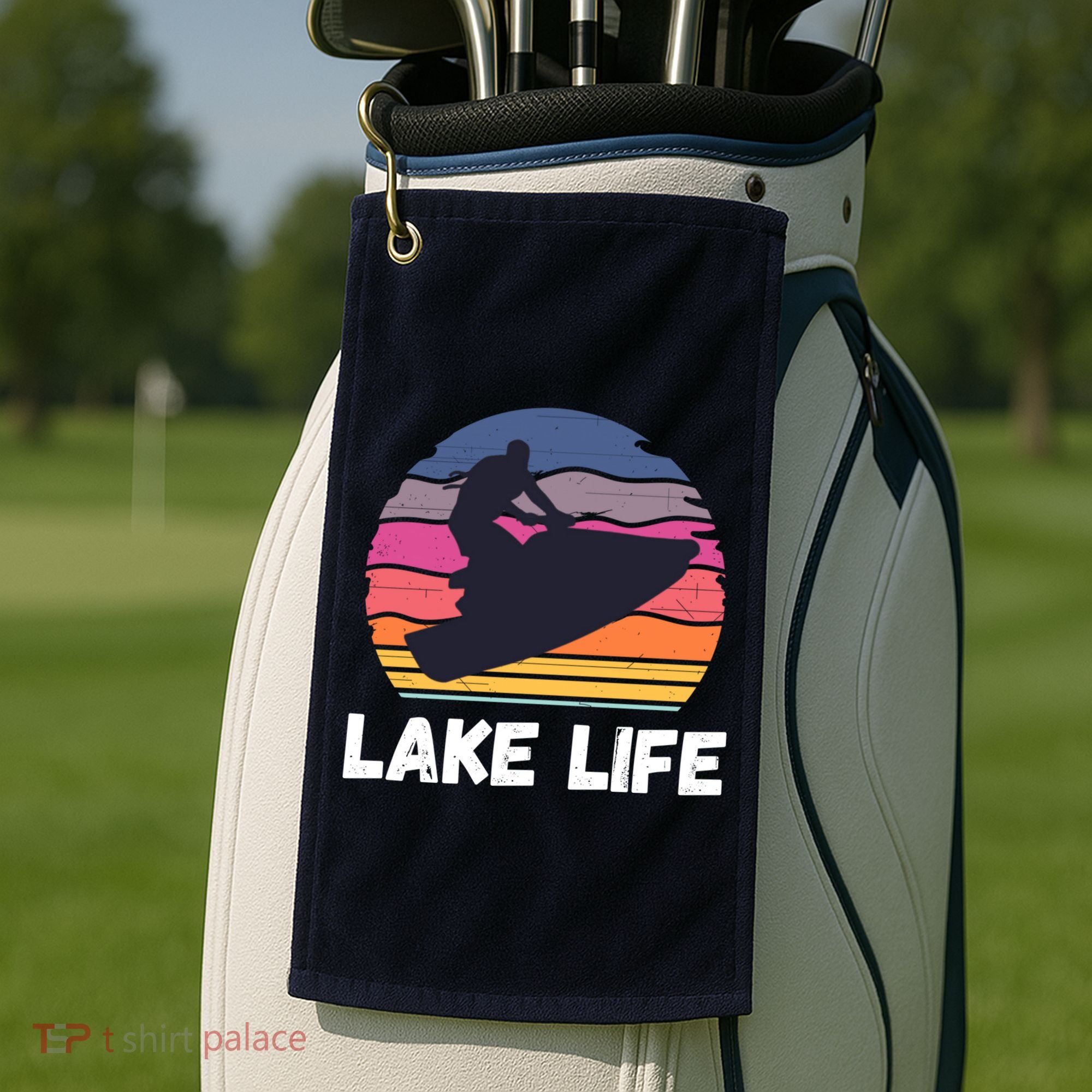 Funny Jetski Jetskiing Jet Ski Accessory For Golf Towel