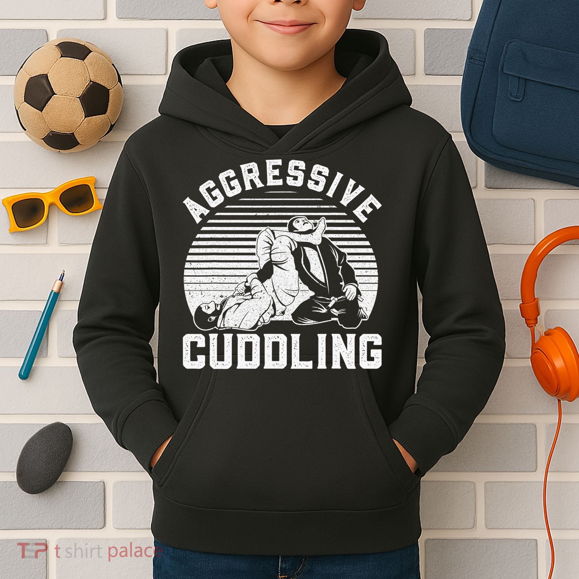 Funny Jiu Jitsu Gift For  Brazilian BJJ Kids Hoodie