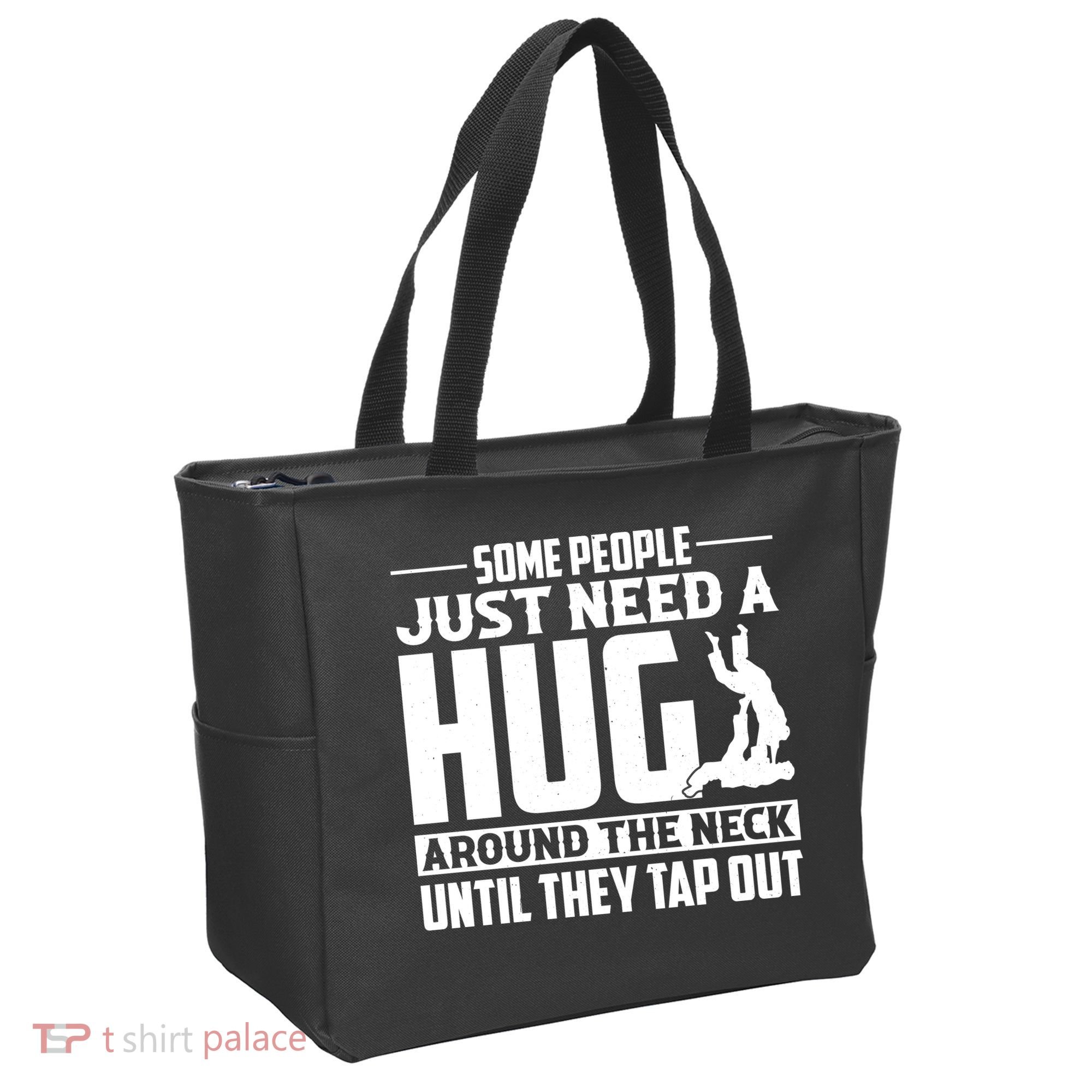 Funny Jiu Jitsu Some People Just Need A Hug Around The Neck Tote Bag