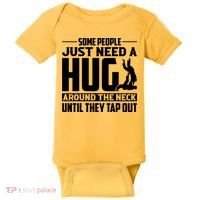 Funny Jiu Jitsu Some People Just Need A Hug Around The Neck Baby Bodysuit thumb 0