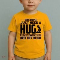 Funny Jiu Jitsu Some People Just Need A Hug Around The Neck Toddler T-Shirt thumb 2