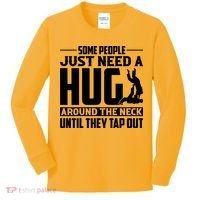 Funny Jiu Jitsu Some People Just Need A Hug Around The Neck Kids Long Sleeve Shirt thumb 0