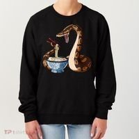 Funny Japanese Kawaii Ramen Snake Ball Python Women's Sweatshirt thumb 0