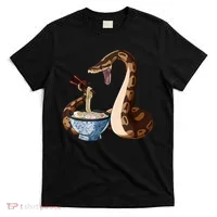 Funny Japanese Kawaii Ramen Snake Ball Python T-Shirt thumb 0