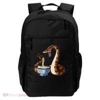 Funny Japanese Kawaii Ramen Snake Ball Python Backpack thumb 0