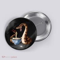 Funny Japanese Kawaii Ramen Snake Ball Python Button thumb 0
