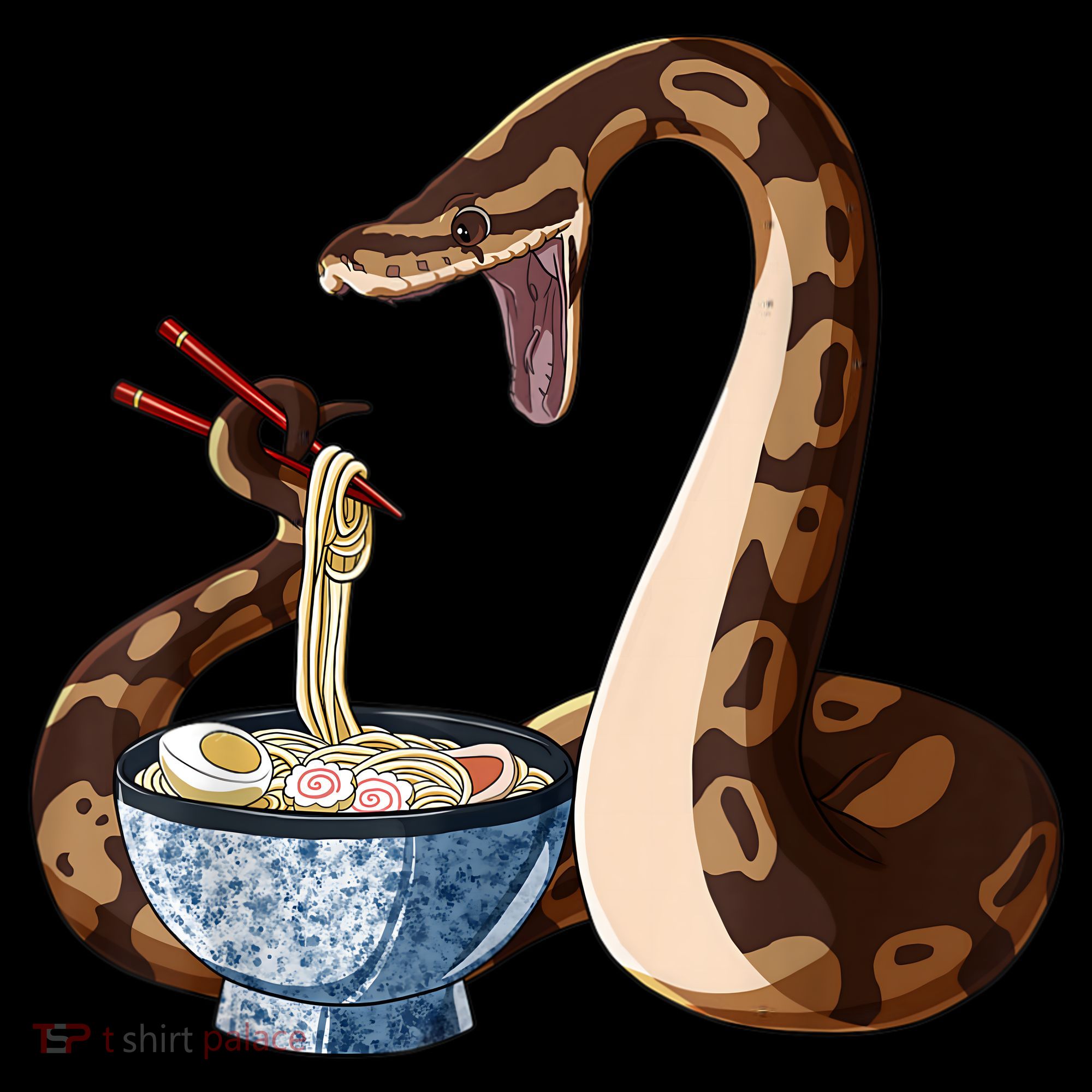 Funny Japanese Kawaii Ramen Snake Ball Python Mousepad