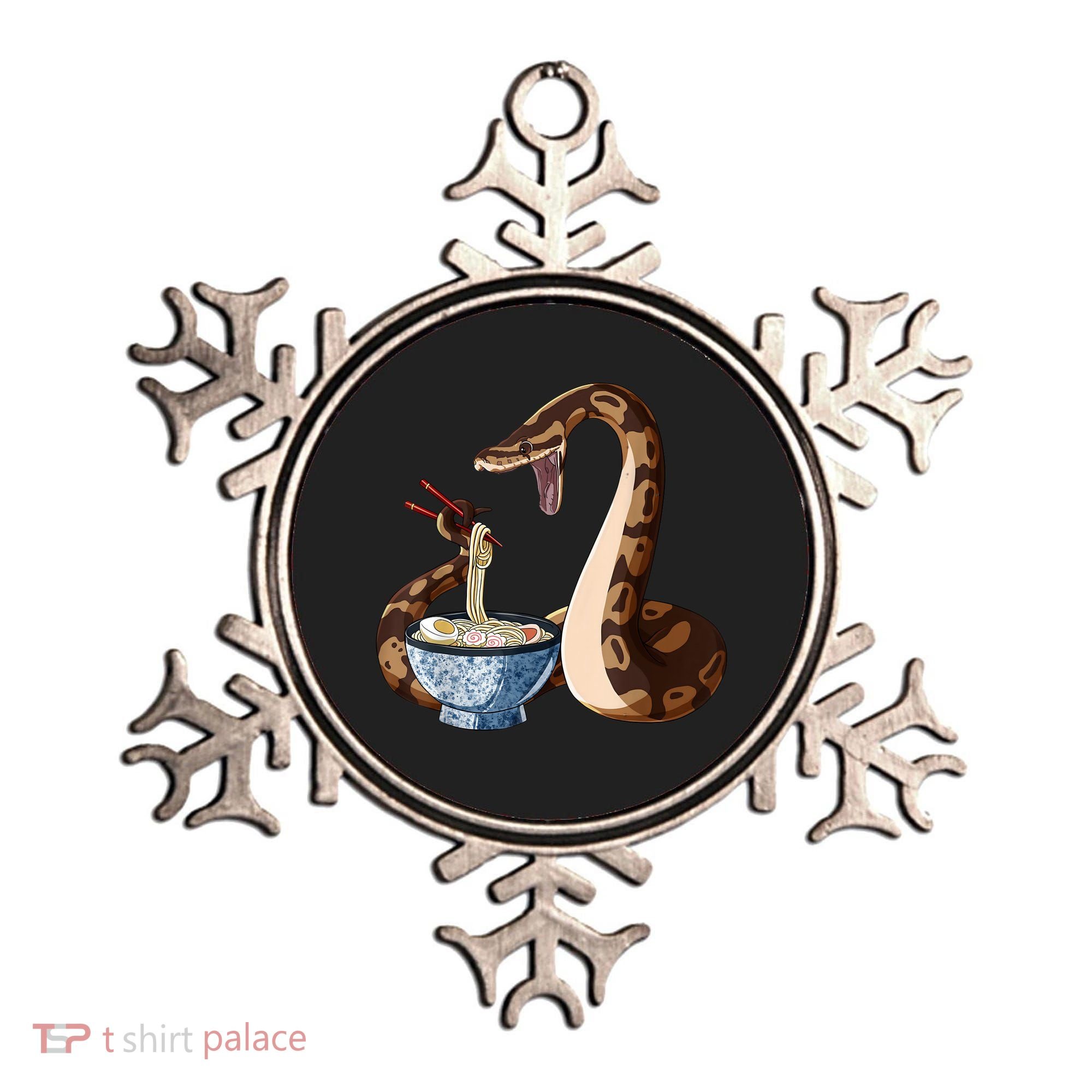 Funny Japanese Kawaii Ramen Snake Ball Python Ornament