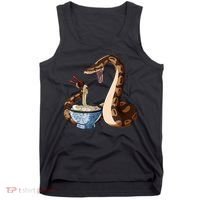 Funny Japanese Kawaii Ramen Snake Ball Python Tank Top thumb 0