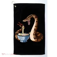 Funny Japanese Kawaii Ramen Snake Ball Python Golf Towel thumb 0