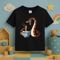 Funny Japanese Kawaii Ramen Snake Ball Python Toddler T-Shirt thumb 3
