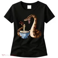 Funny Japanese Kawaii Ramen Snake Ball Python Women's T-Shirt thumb 0