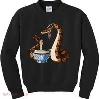 Funny Japanese Kawaii Ramen Snake Ball Python Kids Sweatshirt thumb 0