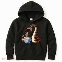 Funny Japanese Kawaii Ramen Snake Ball Python Kids Hoodie thumb 0