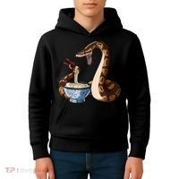 Funny Japanese Kawaii Ramen Snake Ball Python Kids Hoodie thumb 4