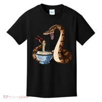 Funny Japanese Kawaii Ramen Snake Ball Python Kids T-Shirt thumb 0
