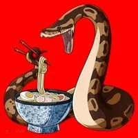 Funny Japanese Kawaii Ramen Snake Ball Python Santa Hat thumb 1