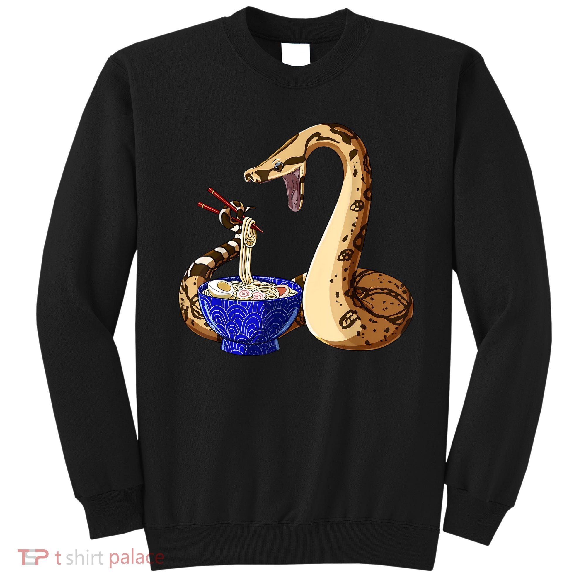 Funny Japanese Kawaii Ramen Noodles Snake Boa Constrictor Sweatshirt